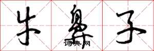 曾庆福牛鼻子草书怎么写