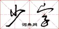 曾庆福少字草书怎么写