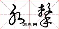 曾庆福水击草书怎么写