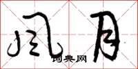 曾庆福风月草书怎么写