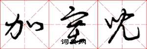 曾庆福加塞儿草书怎么写