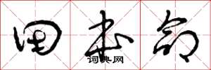 曾庆福田本命草书怎么写