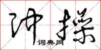 曾庆福冲操草书怎么写