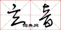 曾庆福玄音草书怎么写