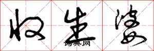曾庆福收生婆草书怎么写