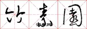 曾庆福竹素园草书怎么写