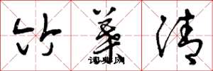 曾庆福竹叶清草书怎么写