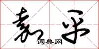 朱锡荣嘉平草书怎么写