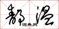 朱锡荣静温草书怎么写
