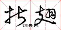 曾庆福折翅草书怎么写