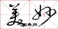 曾庆福美妙草书怎么写
