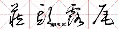 曾庆福藏头露尾草书怎么写