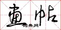 曾庆福画帖草书怎么写