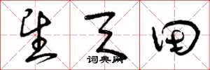 曾庆福望天田草书怎么写