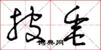 曾庆福披垂草书怎么写