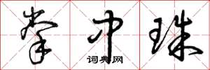 曾庆福掌中珠草书怎么写