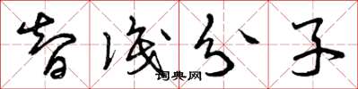 曾庆福智识分子草书怎么写