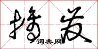 曾庆福摘发草书怎么写
