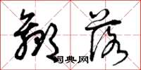曾庆福赢落草书怎么写