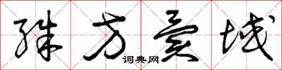 曾庆福殊方异域草书怎么写