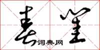 曾庆福春闺草书怎么写