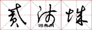 曾庆福贰师城草书怎么写