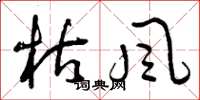 曾庆福枯风草书怎么写