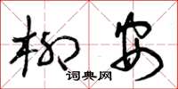 曾庆福柳安草书怎么写