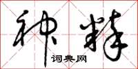 曾庆福神粹草书怎么写