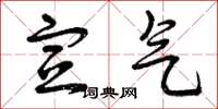 曾庆福宣气草书怎么写