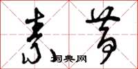 曾庆福素昔草书怎么写