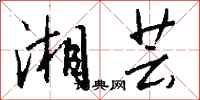 钱沛云湘芸行书怎么写
