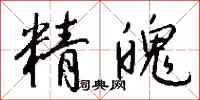 钱沛云精魄行书怎么写