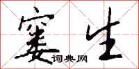钱沛云窭生行书怎么写