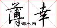 钱沛云薄幸行书怎么写