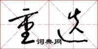 梁锦英重迭草书怎么写