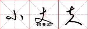 梁锦英小丈夫草书怎么写
