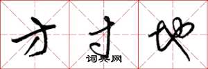 梁锦英方寸地草书怎么写