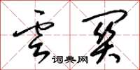 梁锦英云关草书怎么写