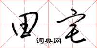 梁锦英田宅草书怎么写