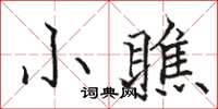 骆恒光小瞧楷书怎么写
