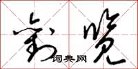 梁锦英刘览草书怎么写