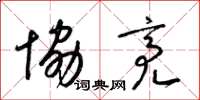 梁锦英协亮草书怎么写