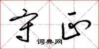 梁锦英守正草书怎么写