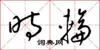 梁锦英时轮草书怎么写