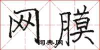 骆恒光网膜楷书怎么写