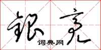 梁锦英银亮草书怎么写