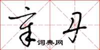梁锦英章丹草书怎么写