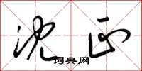 梁锦英沈正草书怎么写