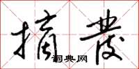 梁锦英摘发草书怎么写